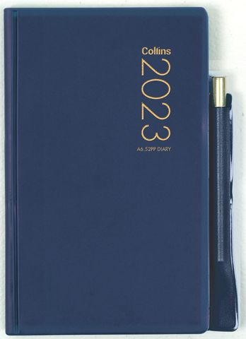 COLLINS DIARY A6.52PP PENCIL NAVY ODD/Y