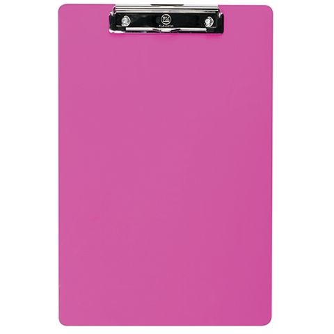 FM CLIPBOARD PLASTIC F/CAP NEON PINK