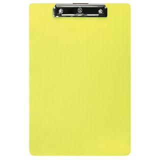 FM CLIPBOARD PLASTIC F/CAP NEON YELLOW