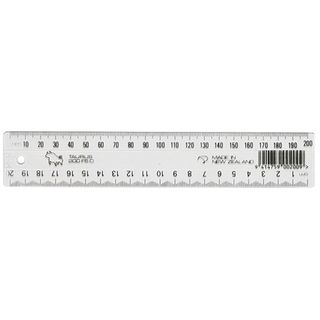 PLASTIC RULER CLEAR 200MM TAURUS