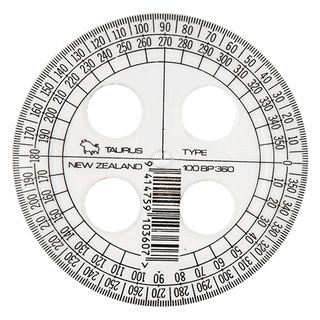 PROTRACTOR TAURUS 100MM 360 DEGREES