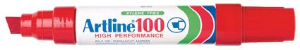 ARTLINE 100 PERMANENT MARKER 12MM RED