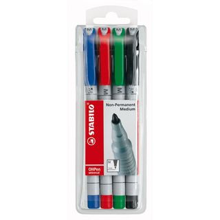 OHP PENS STABILO 853/4 SOLUBLE MED PK4