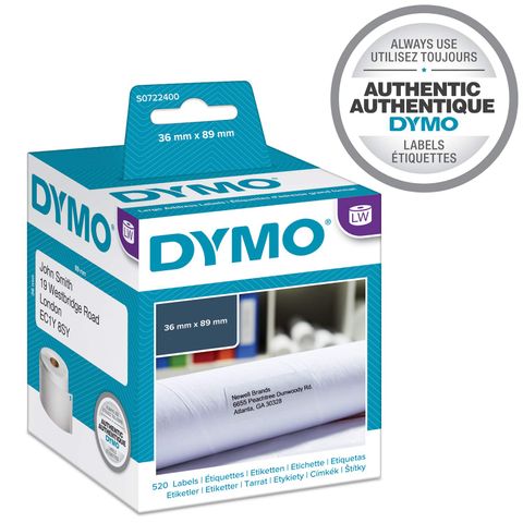 DYMO ADDRESS LABELS 99012 36X89MM BX/2