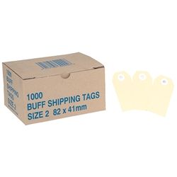 SHIPPING TAGS BUFF NO.2 89X41MM BX/1000