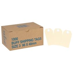 SHIPPING TAGS BUFF NO.3 96X48MM BX/1000