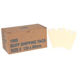 SHIPPING TAGS BUFF NO.5 120X60MM BX/1000