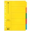 DIVIDERS FM COLOURED A4 5 TAB CARD