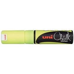 UNI CHALK MARKER CHISEL TIP YELLOW