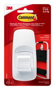 3M COMMAND ADHESIVE JUMBO HOOK 17004