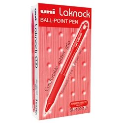 UNI-BALL LAKNOCK PEN 1.00MM MED RED