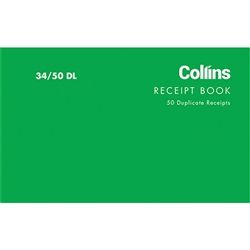 COLLINS CASH RECEIPT BOOK 34/50 CARBON