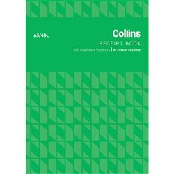 COLLINS CASH RECEIPT BOOK A5/4 DL