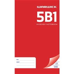 WARWICK INDEXED NOTEBOOK 5B1 SOFT COVER