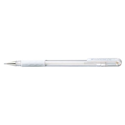 PEN PENTEL HYBRID GEL GRIP WHITE 0.8MM