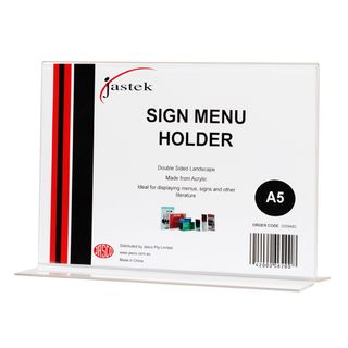 MENU/SIGN HOLDER A4 LANDSCAPE JASTEK