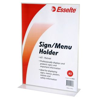 MENU/SIGN HOLDER ESSELTE A3 PORTRAIT