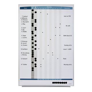 QUARTET MATRIX IN/OUT WHITEBOARD 865X58