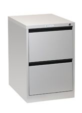 PRECISION FILING CABINET 2 DRAWER SILVER