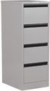 PRECISION FILING CABINET 4 DR SILVER COM