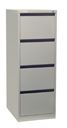 PRECISION FILING CABINET 4 DRAWER SILVER