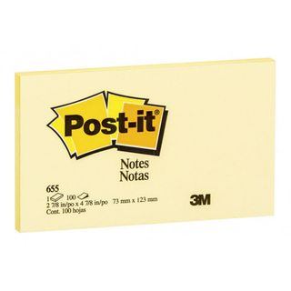 POST IT NOTES 655 CANARY YELLOW 73X123