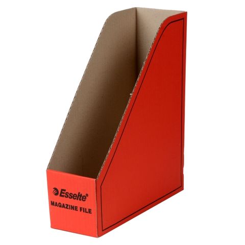 ESSELTE MAGAZINE FILE CARDBOARD RED