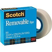 SCOTCH 811 MAGIC REMOVABLE TAPE 19MMX33M