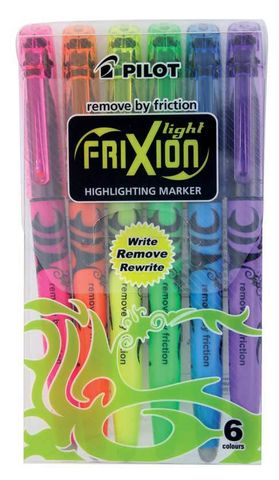 PILOT HIGHLIGHTERS FRIXION ASSORTED PK6
