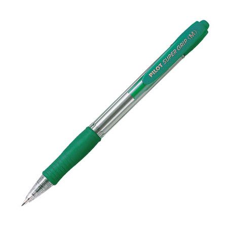 PILOT SUPERGRIP BALLPOINT PEN MED GREEN