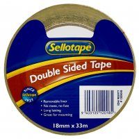 DOUBLE SIDED TAPE 18MM X 33M SELLOTAPE