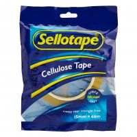 CELLULOSE TAPE 15MM X 66M SELLOTAPE
