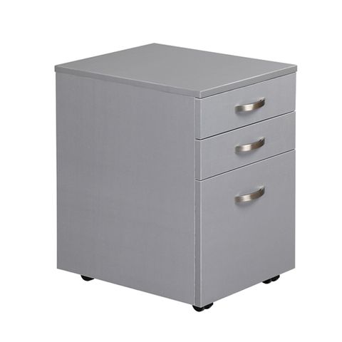 EKO MOBILE 2 DRAWER PLUS FILE SILVER