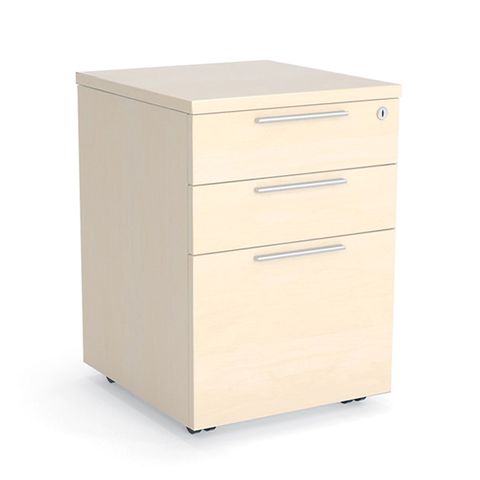 CUBIT MOBILE 2 DRAWER PLUS FILE MAPLE