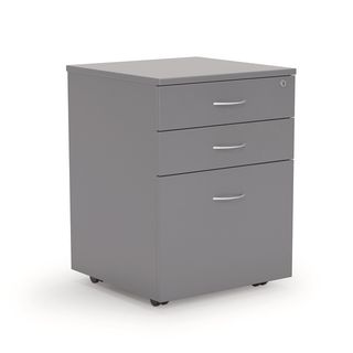 ERGOPLAN MOBILE 3 DRAWER SILVER LOCKING