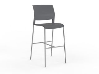 BAR STOOL GAME CHROME FRAME CHARCOAL