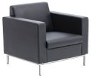 VISITOR SOFA KNIGHT NEO BLACK PU LEATHER