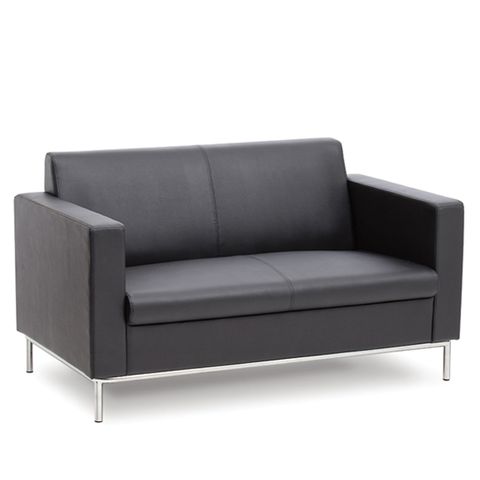 VISITOR SOFA KNIGHT NEO BLACK PU LEATHER