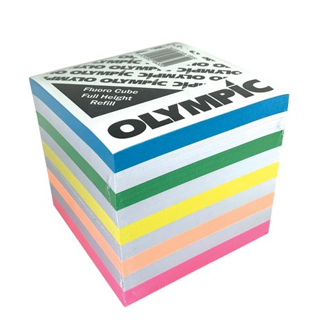 OLYMPIC MEMO CUBE REFILL FULL FLUORO