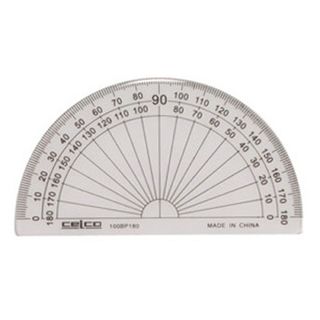 CELCO PROTRACTOR 10CM 180DEG CLEAR