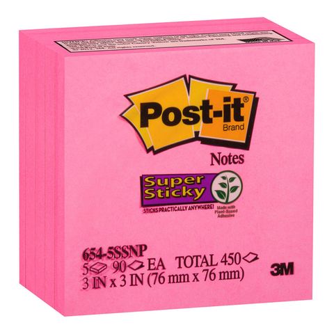 Post-it Super Sticky 654-5SSNP 76x76 pk5