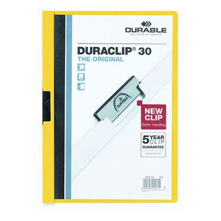 DURABLE DURACLIP FILE A4 YELLOW 30 SHT