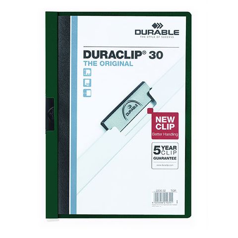 DURABLE DURACLIP FILE A4 GREEN 30 SHEET