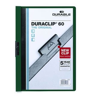 DURABLE DURACLIP FILE A4 GREEN 60 SHEET