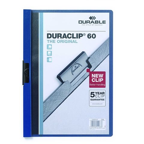 DURABLE DURACLIP FILE A4 DARK BLUE 60 SH