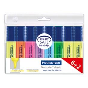 STAEDTLER HIGHLIGHTERS TEXTSURFER 6+2 PK