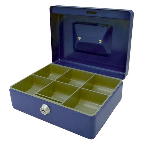 ESSELTE CASH BOX CLASSIC NO.8 BLUE