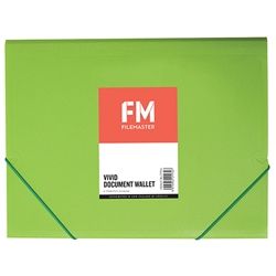 DOCUMENT WALLET FM VIVID LIME GREEN A4