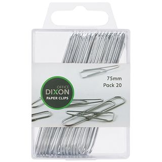 PAPER CLIPS DIXON 75MM PKT/20