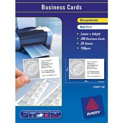 AVERY BUSINESS CARDS L7414 10 UP PKT/20
